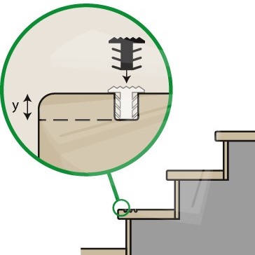 Afstand antislip trap frezen